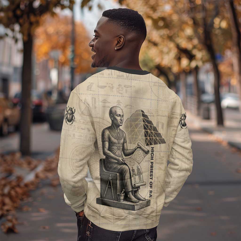 Imhotep Sweatshirt Pyramid Blueprints Ancient Egyptian Architecture and Priest