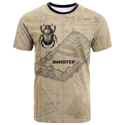 Imhotep T shirt Pyramid Blueprints Ancient Egyptian Architecture and Priest