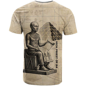 Imhotep T shirt Pyramid Blueprints Ancient Egyptian Architecture and Priest