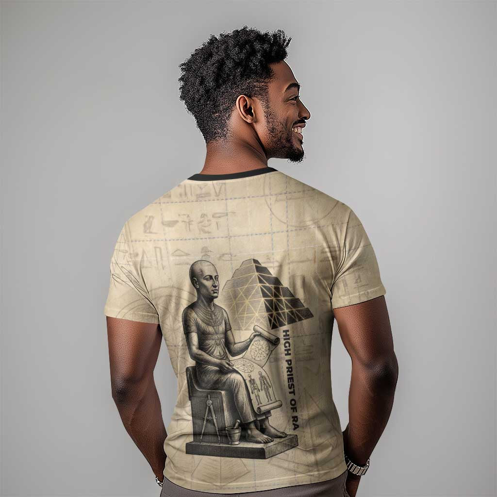 Imhotep T shirt Pyramid Blueprints Ancient Egyptian Architecture and Priest