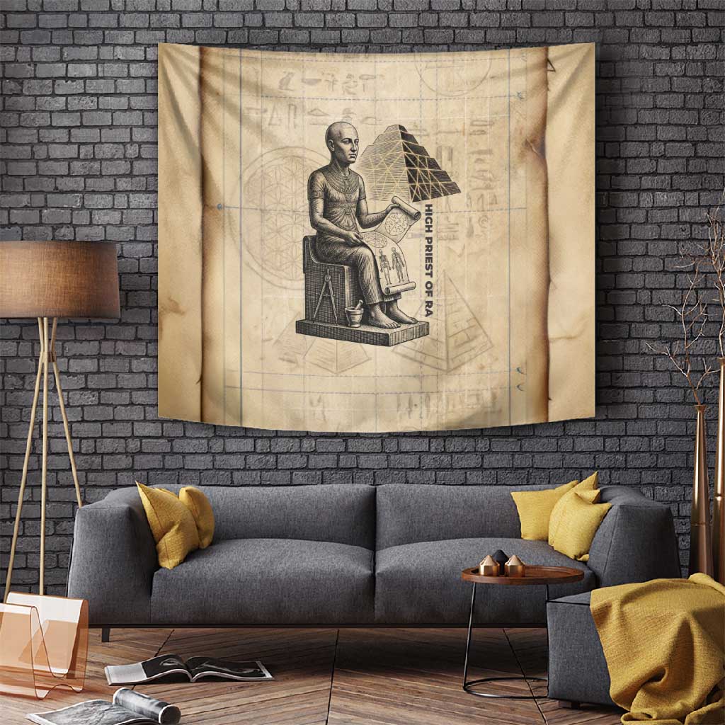 Imhotep Tapestry Pyramid Blueprints Ancient Egyptian Architecture and Priest