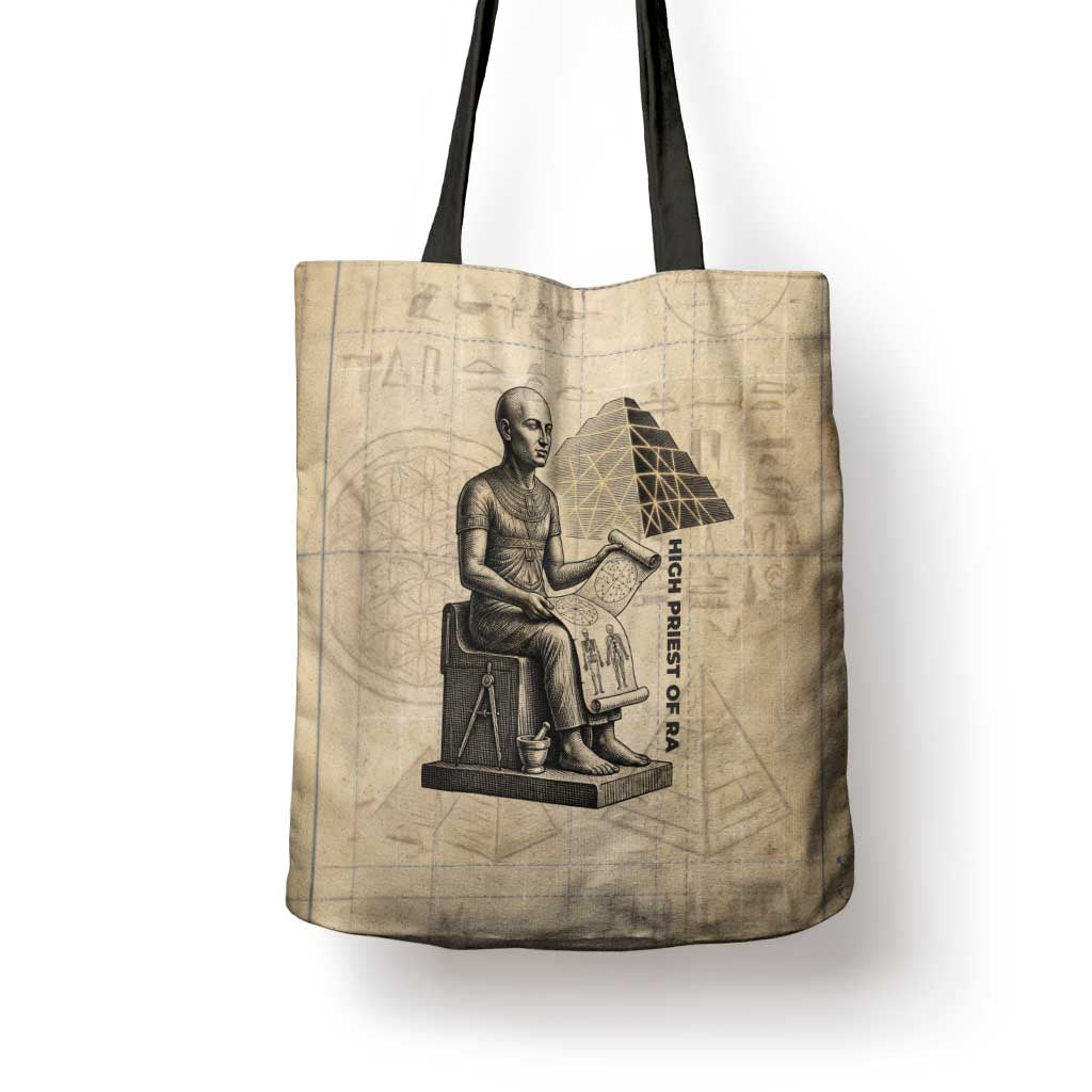 Imhotep Tote Bag Pyramid Blueprints Ancient Egyptian Architecture and Priest