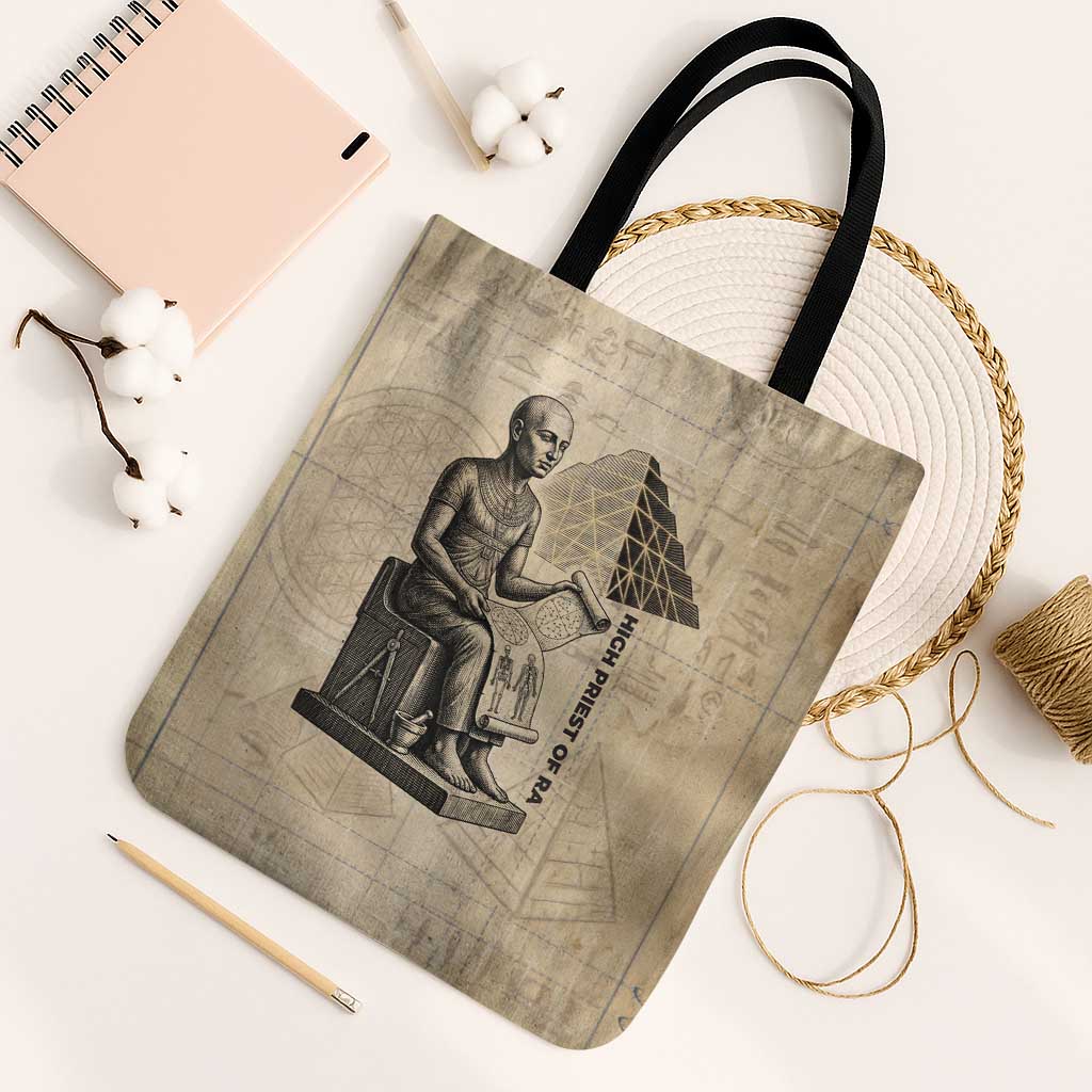 Imhotep Tote Bag Pyramid Blueprints Ancient Egyptian Architecture and Priest