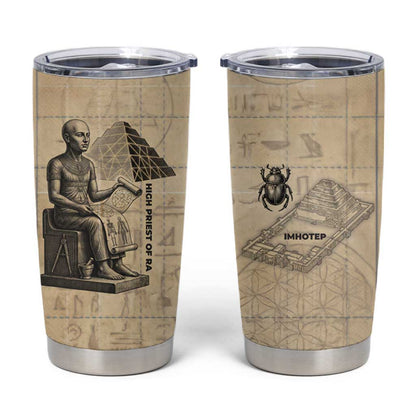 Imhotep Tumbler Cup Pyramid Blueprints Ancient Egyptian Architecture and Priest