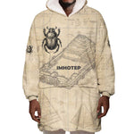 Imhotep Wearable Blanket Hoodie Pyramid Blueprints Ancient Egyptian Architecture and Priest