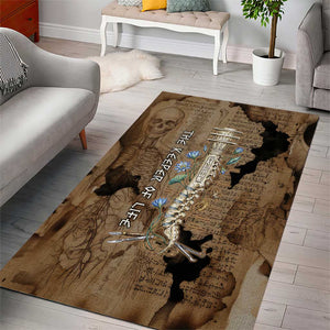 Imhotep Eye of Horus Area Rug Papyrus Scrolls Ancient Egyptian Medicine