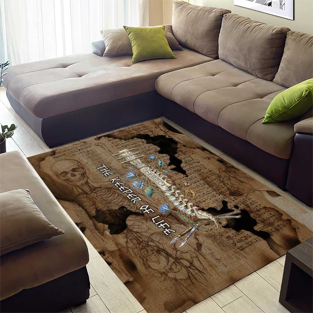 Imhotep Eye of Horus Area Rug Papyrus Scrolls Ancient Egyptian Medicine