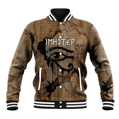 Imhotep Eye of Horus Baseball Jacket Papyrus Scrolls Ancient Egyptian Medicine
