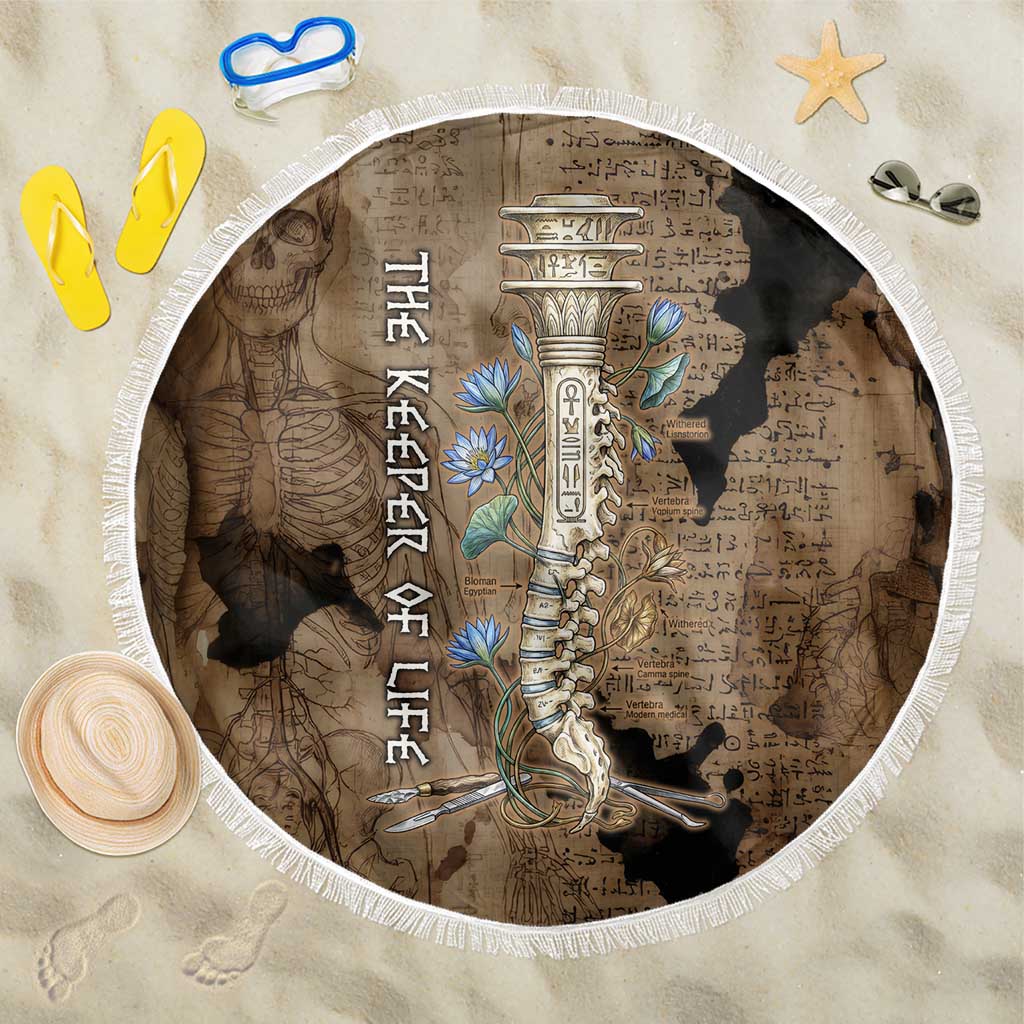 Imhotep Eye of Horus Beach Blanket Papyrus Scrolls Ancient Egyptian Medicine