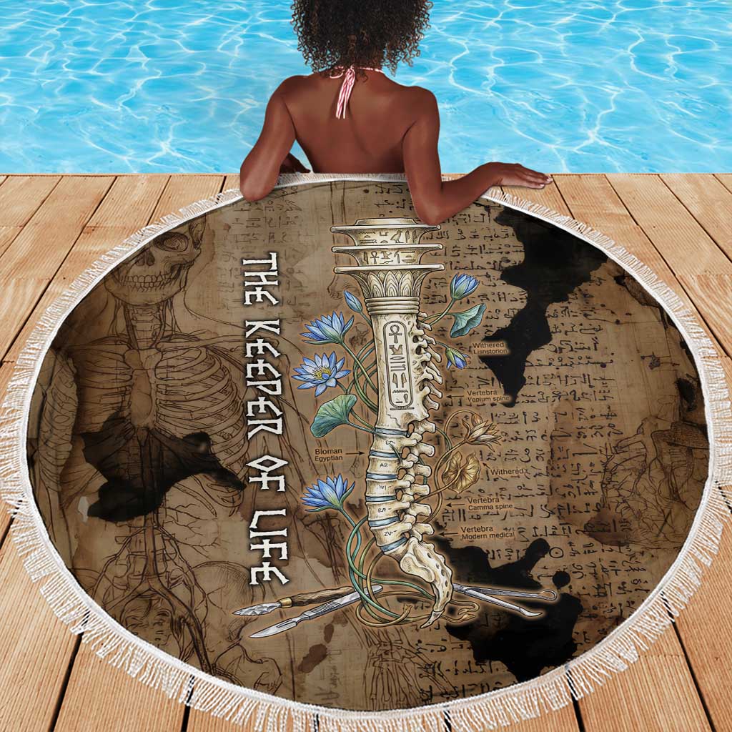 Imhotep Eye of Horus Beach Blanket Papyrus Scrolls Ancient Egyptian Medicine