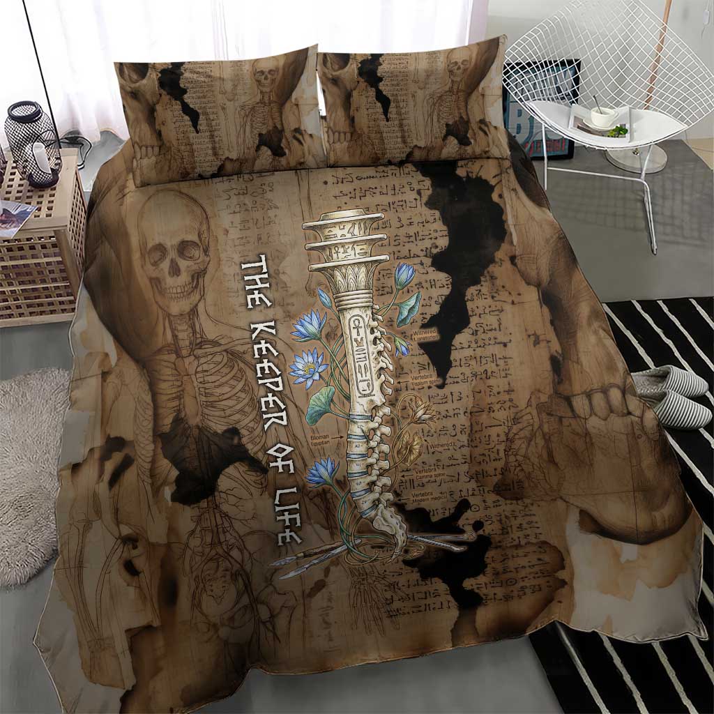 Imhotep Eye of Horus Bedding Set Papyrus Scrolls Ancient Egyptian Medicine