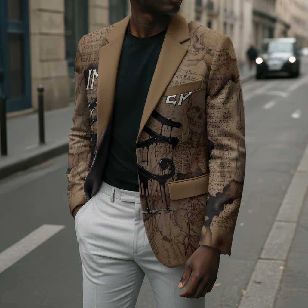 Imhotep Eye of Horus Blazer Papyrus Scrolls Ancient Egyptian Medicine