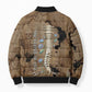 Imhotep Eye of Horus Bomber Puffer Jacket Papyrus Scrolls Ancient Egyptian Medicine