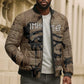 Imhotep Eye of Horus Bomber Puffer Jacket Papyrus Scrolls Ancient Egyptian Medicine