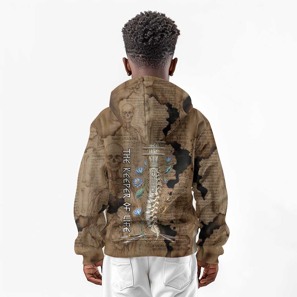Imhotep Eye of Horus Kid Hoodie Papyrus Scrolls Ancient Egyptian Medicine