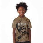 Imhotep Eye of Horus Kid Polo Shirt Papyrus Scrolls Ancient Egyptian Medicine