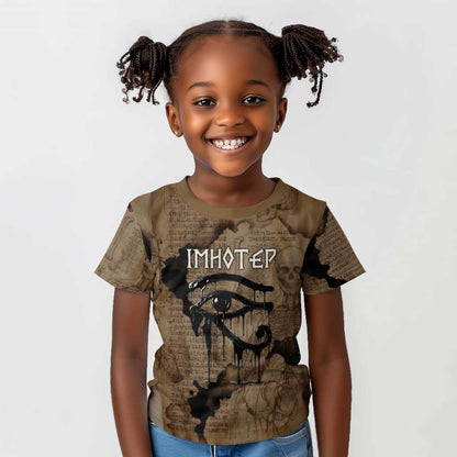 Imhotep Eye of Horus Kid T shirt Papyrus Scrolls Ancient Egyptian Medicine