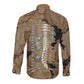 Imhotep Eye of Horus Long Sleeve Button Shirt Papyrus Scrolls Ancient Egyptian Medicine