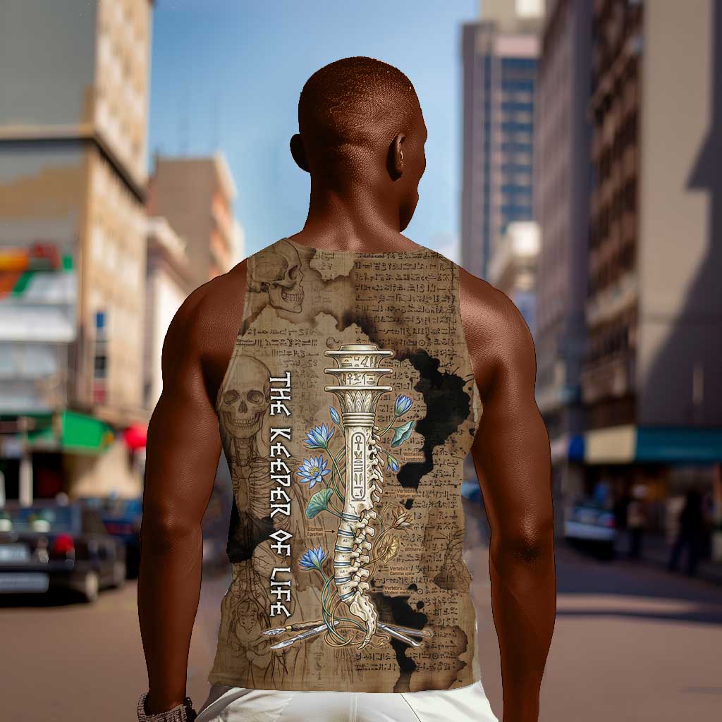 Imhotep Eye of Horus Men Tank Top Papyrus Scrolls Ancient Egyptian Medicine