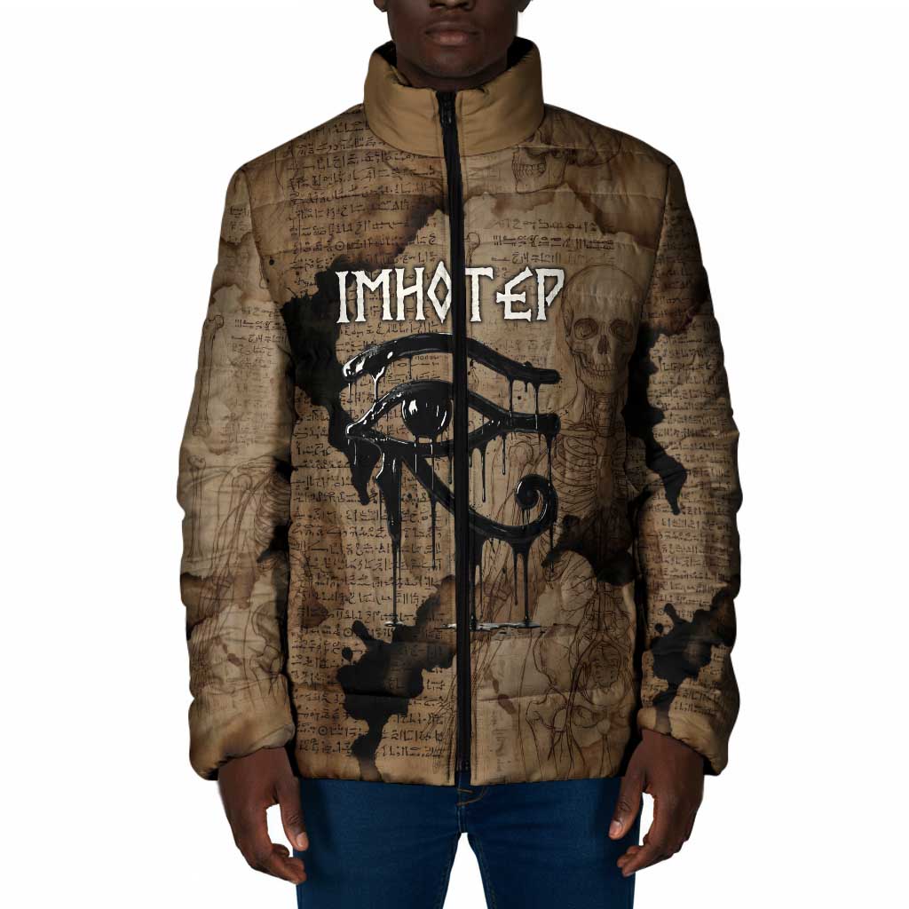 Imhotep Eye of Horus Padded Jacket Papyrus Scrolls Ancient Egyptian Medicine