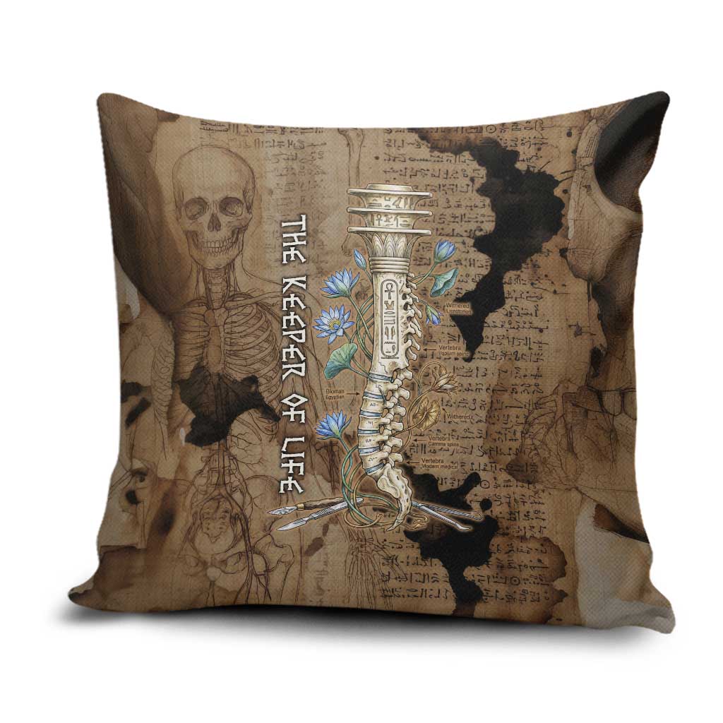 Imhotep Eye of Horus Pillow Cover Papyrus Scrolls Ancient Egyptian Medicine
