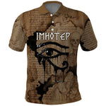 Imhotep Eye of Horus Polo Shirt Papyrus Scrolls Ancient Egyptian Medicine