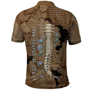 Imhotep Eye of Horus Polo Shirt Papyrus Scrolls Ancient Egyptian Medicine