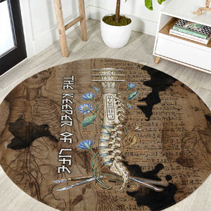 Imhotep Eye of Horus Round Carpet Papyrus Scrolls Ancient Egyptian Medicine