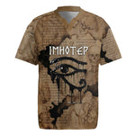 Imhotep Eye of Horus Rugby Jersey Papyrus Scrolls Ancient Egyptian Medicine