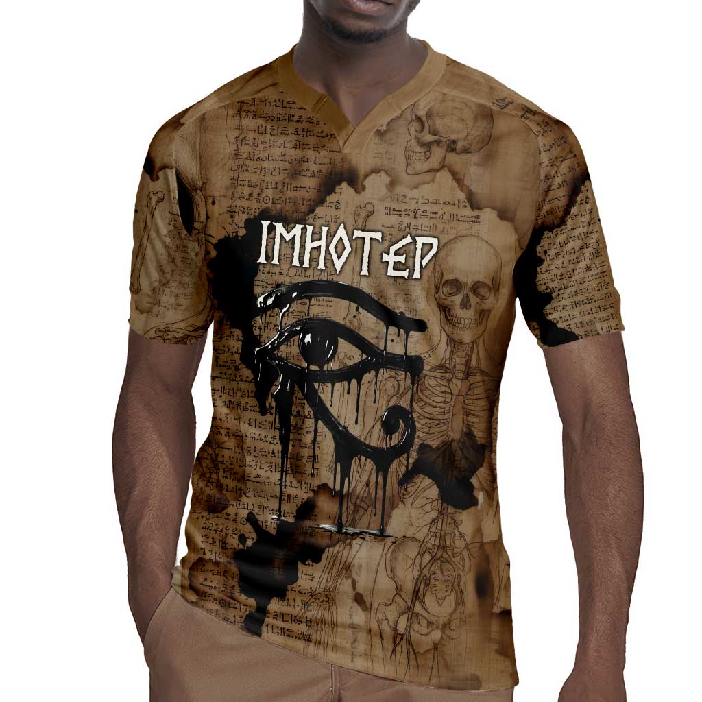 Imhotep Eye of Horus Rugby Jersey Papyrus Scrolls Ancient Egyptian Medicine