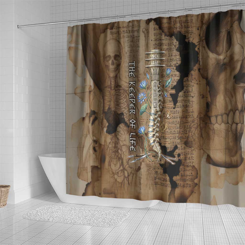 Imhotep Eye of Horus Shower Curtain Papyrus Scrolls Ancient Egyptian Medicine