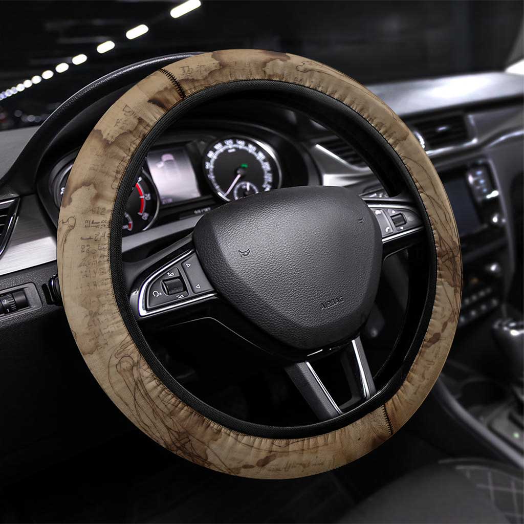 Imhotep Eye of Horus Steering Wheel Cover Papyrus Scrolls Ancient Egyptian Medicine