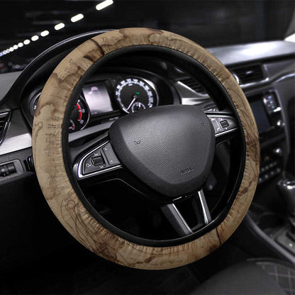 Imhotep Eye of Horus Steering Wheel Cover Papyrus Scrolls Ancient Egyptian Medicine