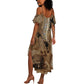Imhotep Eye of Horus Summer Maxi Dress Papyrus Scrolls Ancient Egyptian Medicine