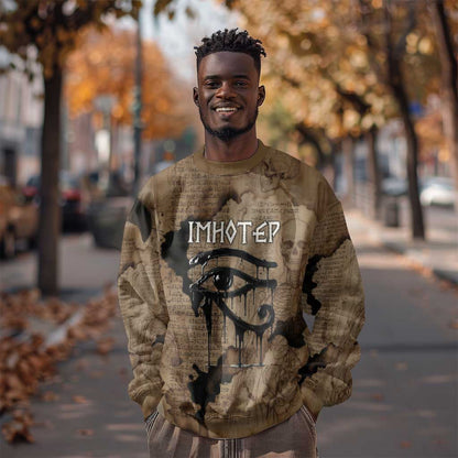 Imhotep Eye of Horus Sweatshirt Papyrus Scrolls Ancient Egyptian Medicine