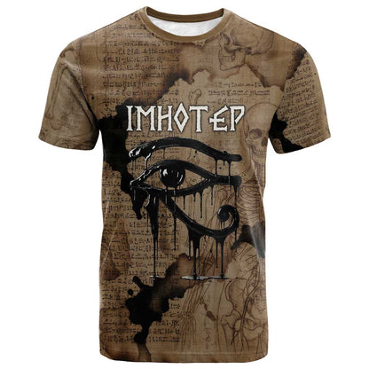 Imhotep Eye of Horus T shirt Papyrus Scrolls Ancient Egyptian Medicine