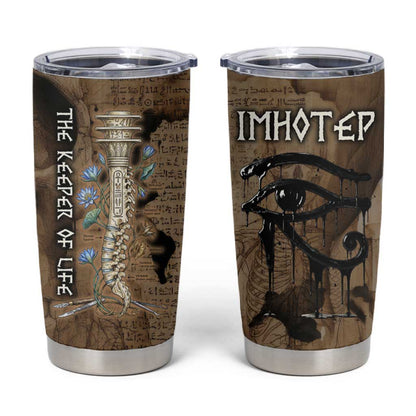 Imhotep Eye of Horus Tumbler Cup Papyrus Scrolls Ancient Egyptian Medicine