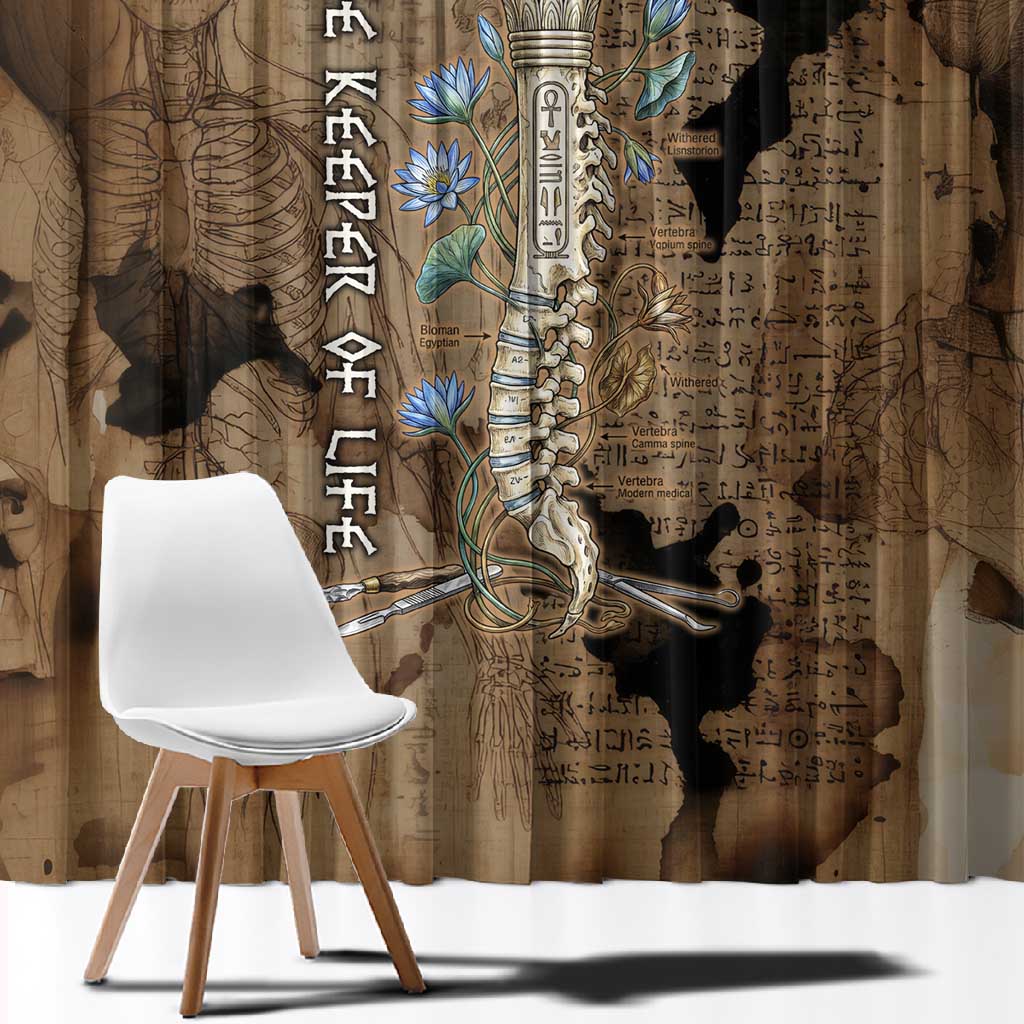 Imhotep Eye of Horus Window Curtain Papyrus Scrolls Ancient Egyptian Medicine