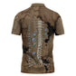 Imhotep Eye of Horus Zipper Polo Shirt Papyrus Scrolls Ancient Egyptian Medicine