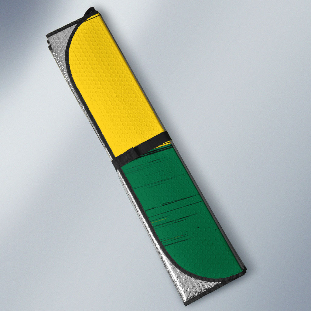 Ghana Republic Day Auto Sun Shade Ghanaian Pride Flag Colors With Coat Of Arms And Black Star
