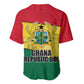 Ghana Republic Day Baseball Jersey Ghanaian Pride Flag Colors With Coat Of Arms And Black Star
