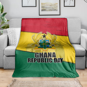 Ghana Republic Day Blanket Ghanaian Pride Flag Colors With Coat Of Arms And Black Star