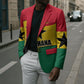 Ghana Republic Day Blazer Ghanaian Pride Flag Colors With Coat Of Arms And Black Star