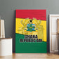 Ghana Republic Day Canvas Wall Art Ghanaian Pride Flag Colors With Coat Of Arms And Black Star