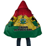 Ghana Republic Day Cloak Ghanaian Pride Flag Colors With Coat Of Arms And Black Star
