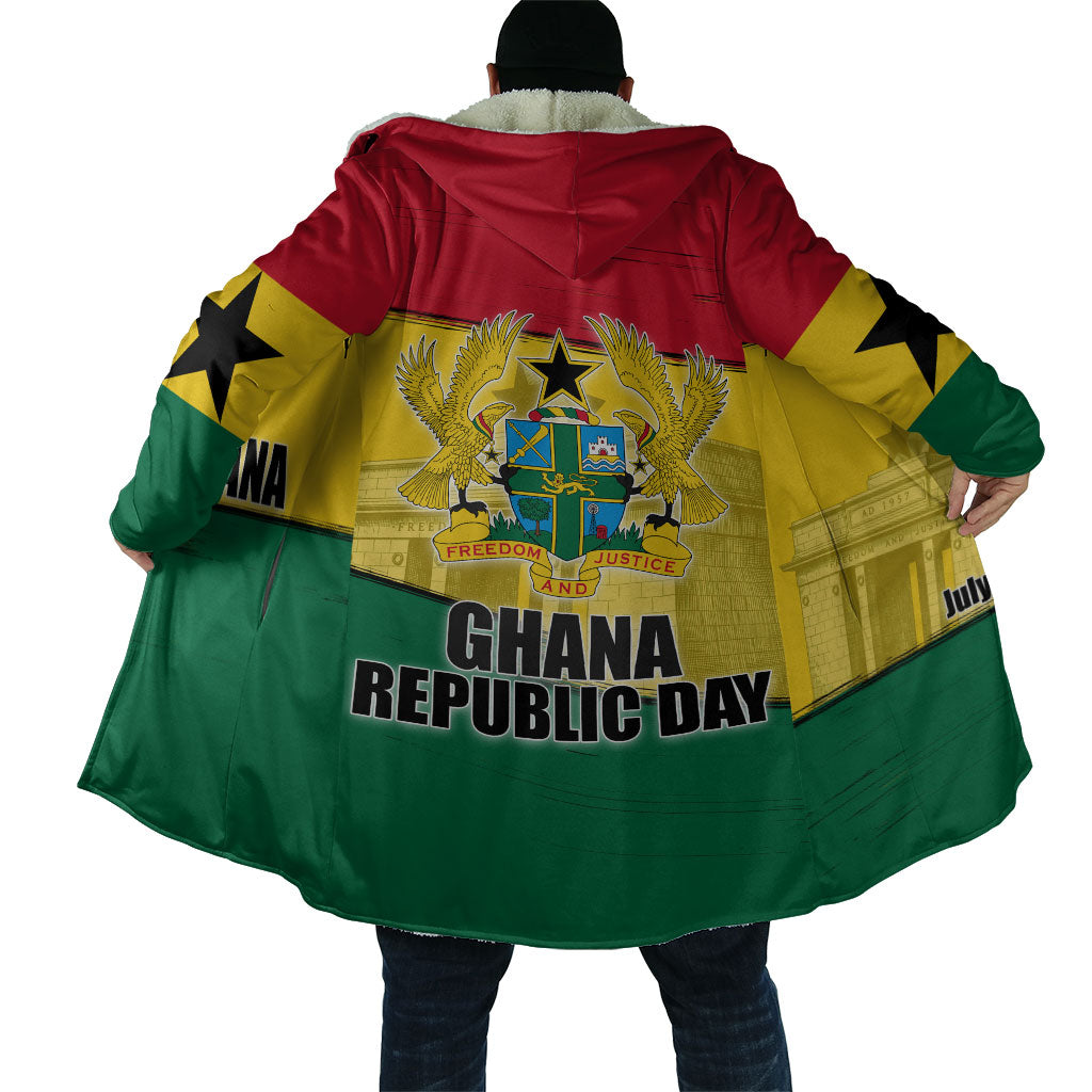 Ghana Republic Day Cloak Ghanaian Pride Flag Colors With Coat Of Arms And Black Star