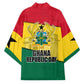 Ghana Republic Day Kimono Ghanaian Pride Flag Colors With Coat Of Arms And Black Star