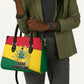Ghana Republic Day Leather Bag Ghanaian Pride Flag Colors With Coat Of Arms And Black Star