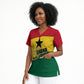 Ghana Republic Day Scrub Top Ghanaian Pride Flag Colors With Coat Of Arms And Black Star