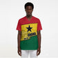 Ghana Republic Day Scrub Top Ghanaian Pride Flag Colors With Coat Of Arms And Black Star